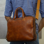 Cặp Da Bò VEG Italy Nhập Khẩu Xách Tay Đựng Laptop & Hồ Sơ Bussiness Men SBM242