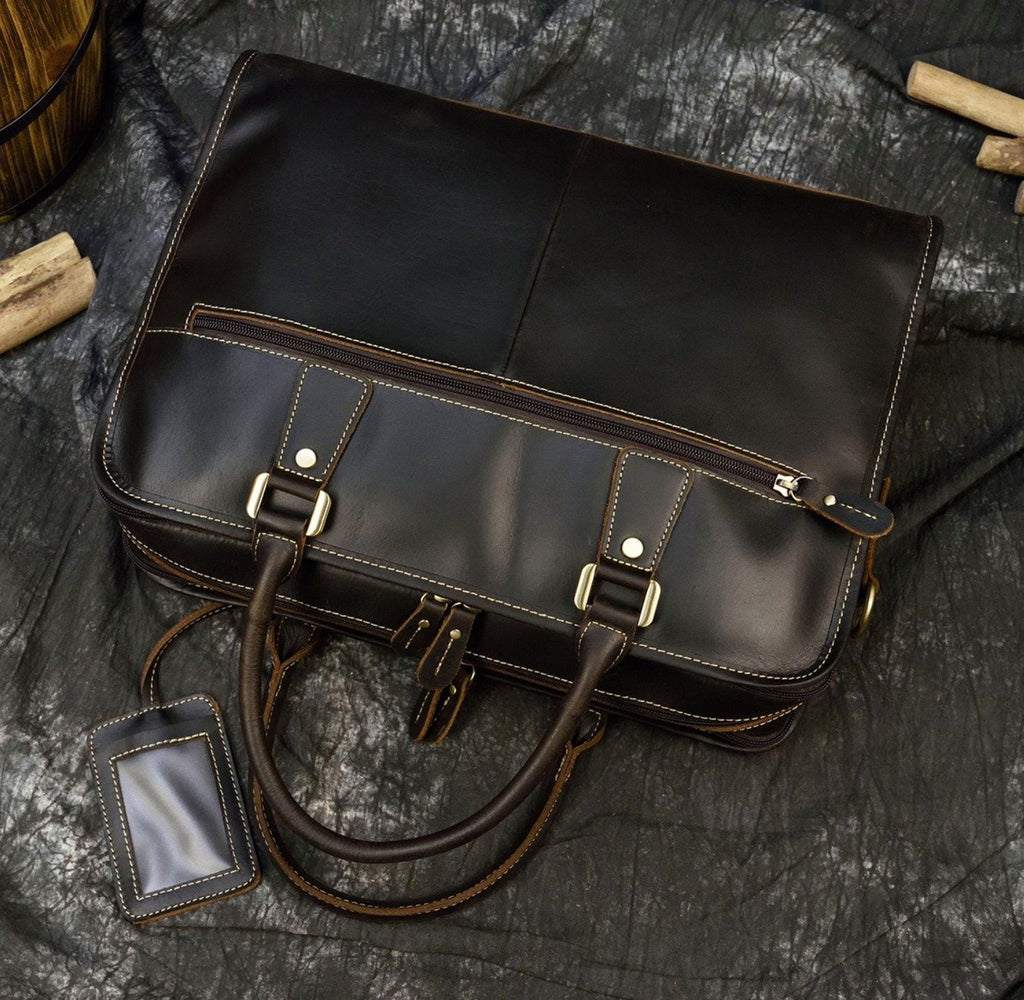 Cặp Da Công Sở Da Bò Sáp Đựng Laptop RETRO SBM272