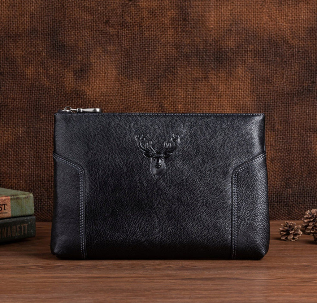 Ví Cầm Tay CLUTCH Nam Da Bò VEG Patina Ý Nhập Khẩu Cao Cấp CLH249