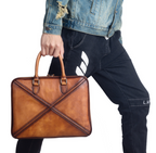 Cặp Da Bò VEG Italy Cao Cấp Xách Tay Đựng Laptop & Hồ Sơ Bussiness Men SBM243