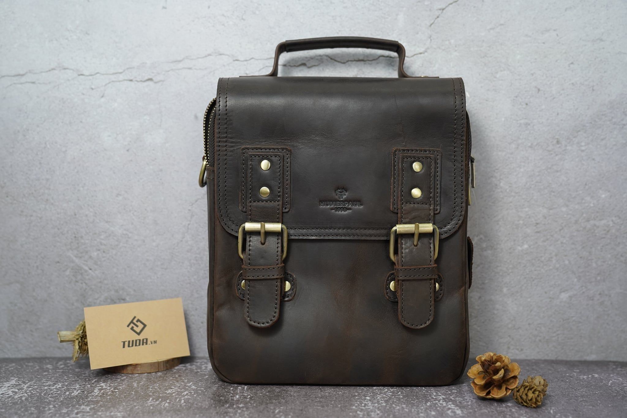 Túi Da Bò Italy Nhập Khẩu Đeo Chéo Đựng iPad - Classic SBM239