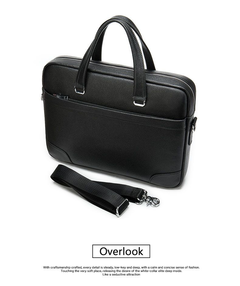 Cặp Xách Tay & Đeo chéo Da Bò Thật Đựng Laptop Bussiness Men SBM234