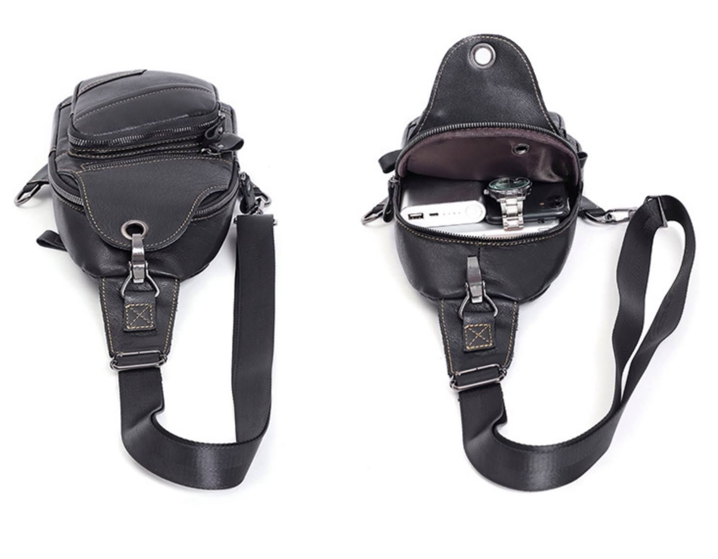 Túi Da Bò VEG Nhập Khẩu Đeo Chéo Trước Ngực SBM227