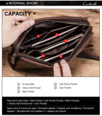 CLUTCH Cầm Tay Da Bò Sáp Nhập Khẩu VINTAGE CLH221