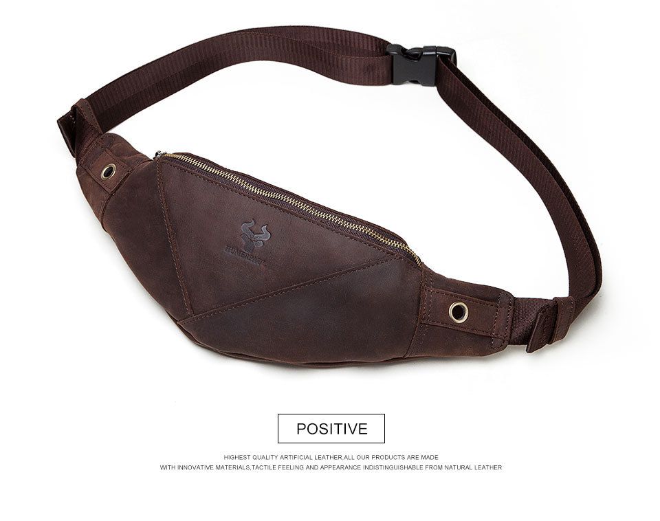 Túi Da Bò Thật Đeo Chéo Ngực Và Thắt Lưng Nhỏ Gọn SBM211