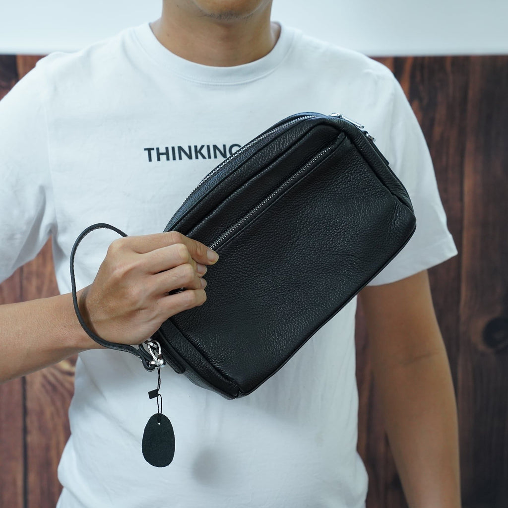 CLUTCH Cầm Tay & Đeo Chéo Đa Năng Da Thật VINTAGE SBM217