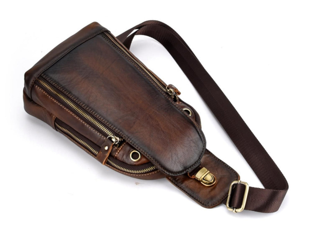 Túi Da Thật Đeo Chéo Trước Ngực VINTAGE SBM197