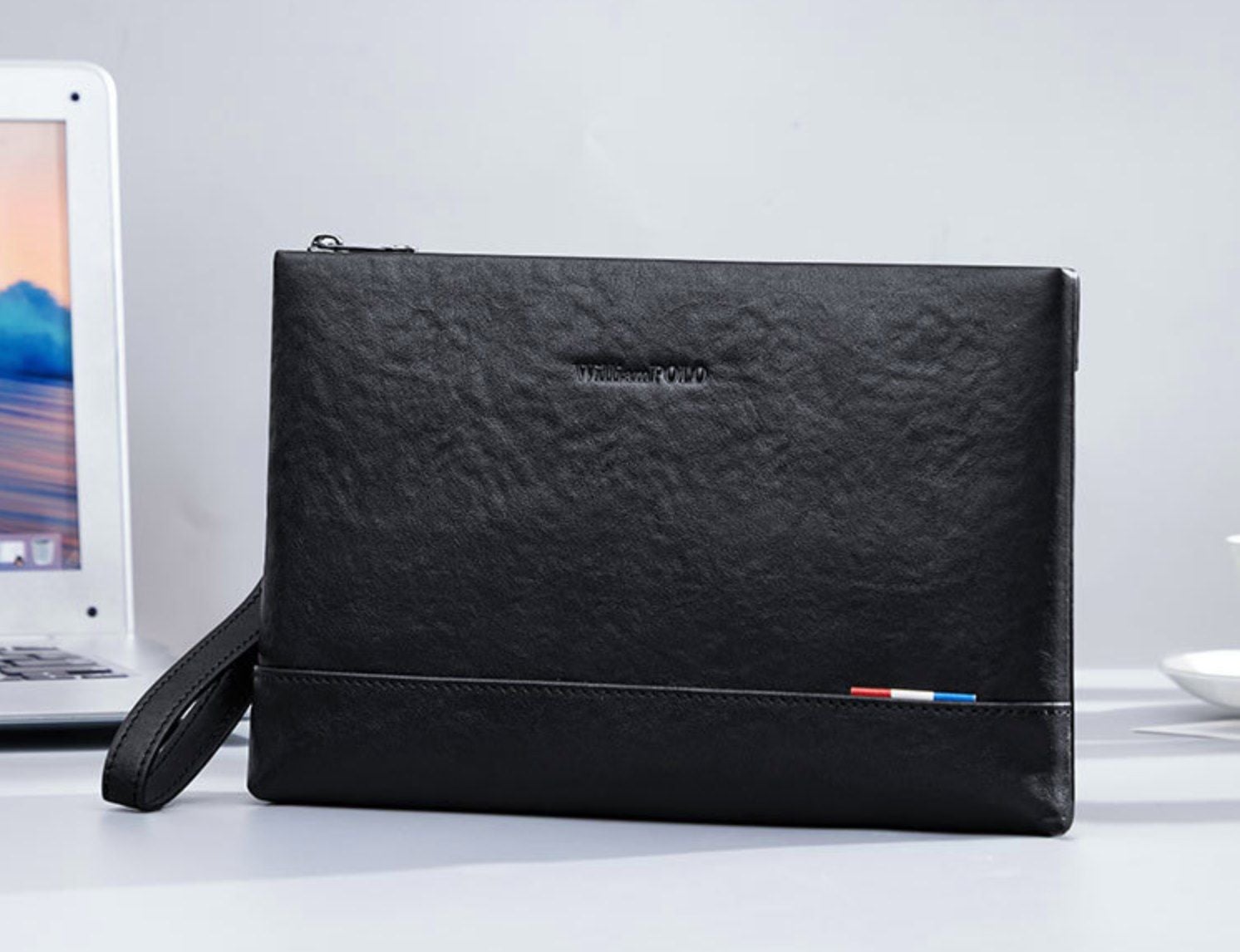 Ví Cầm Tay CLUTCH Nam Da Bò Thật William POLO Luxury CLH176