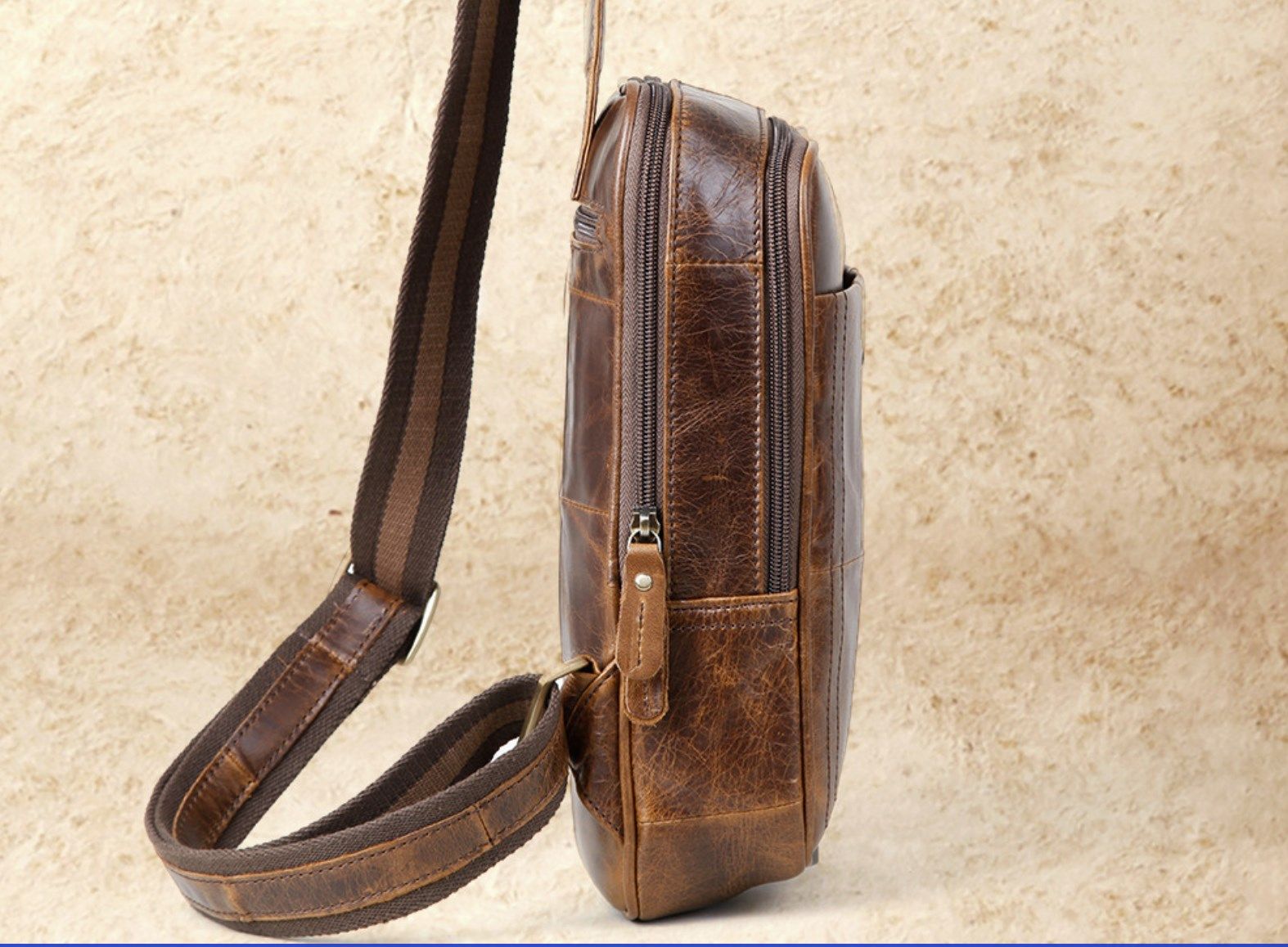 Túi Da Bò VEG Nhập Khẩu Đeo Chéo Trước Ngực Cobbler Legend TUDA SBM178