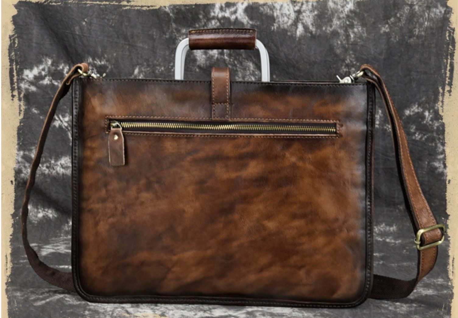 Cặp Da Bò VEG Italy Đeo Vai & Xách Tay chứa iPad Cho Dân Kinh Doanh Limited SBM170