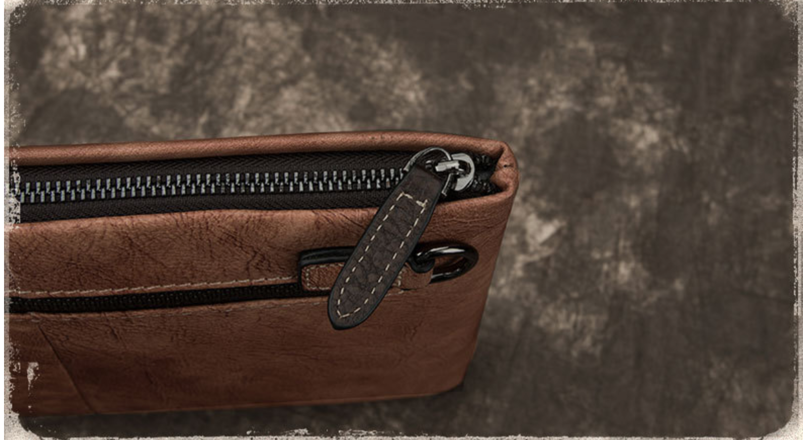 Ví Cầm Tay CLUTCH Nam Da Bò VEG Patina Nhập Khẩu CLH154