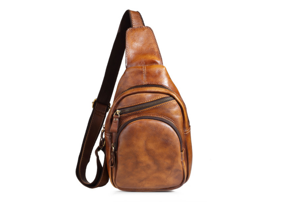 Túi da bò thật đeo chéo trước ngực SBM155