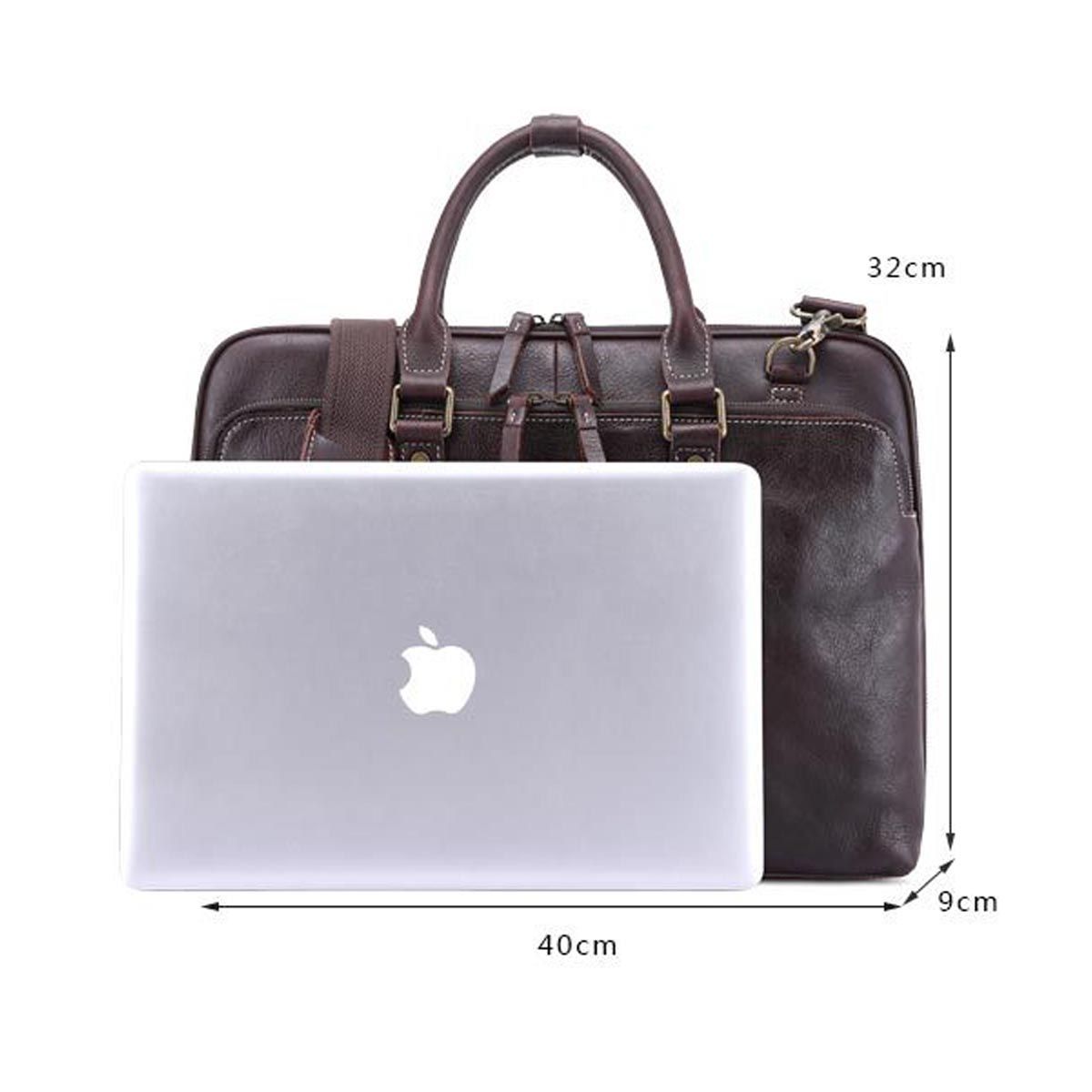 Cặp Doanh Nhân Da Bò Thật  Đựng Laptop & Hồ Sơ SBM270