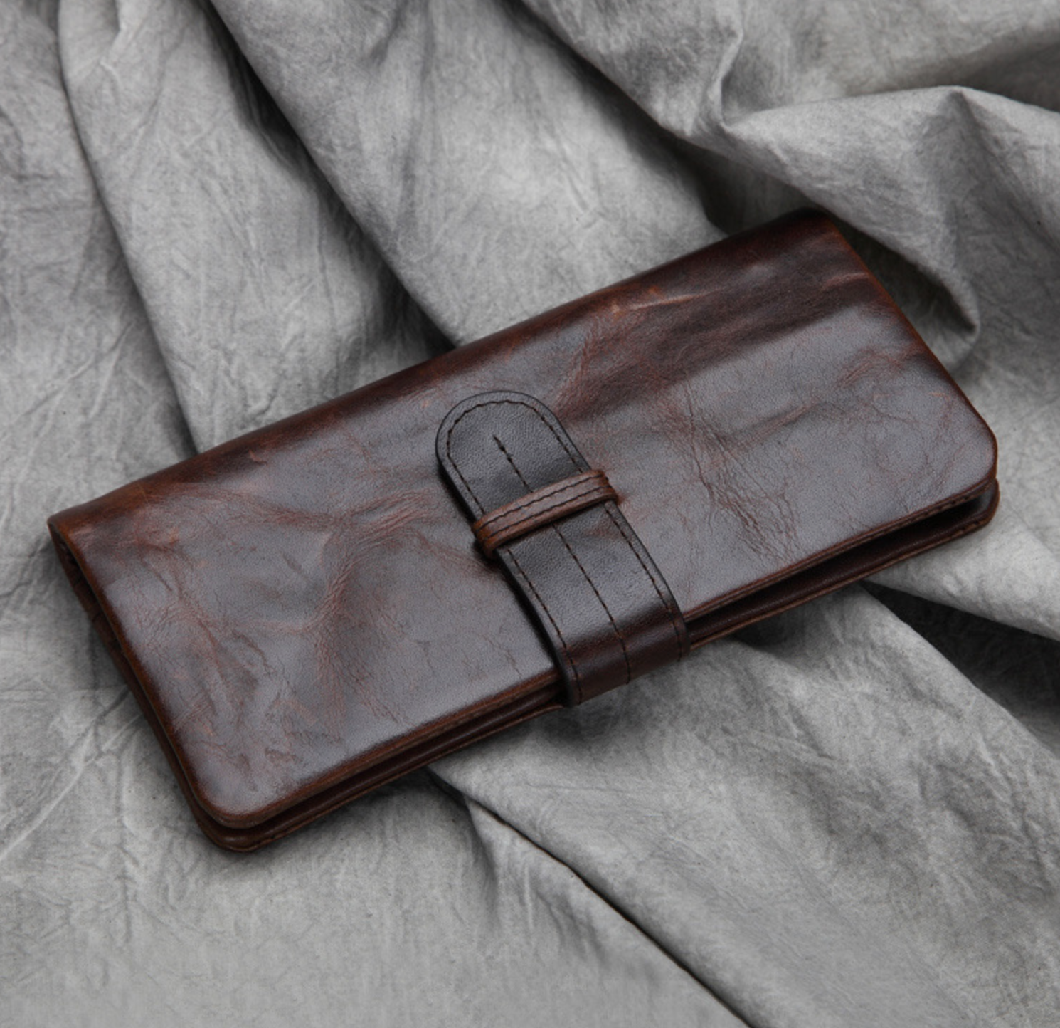 Ví Dài Cầm Tay Da Bò Thật Berry & Ken W120