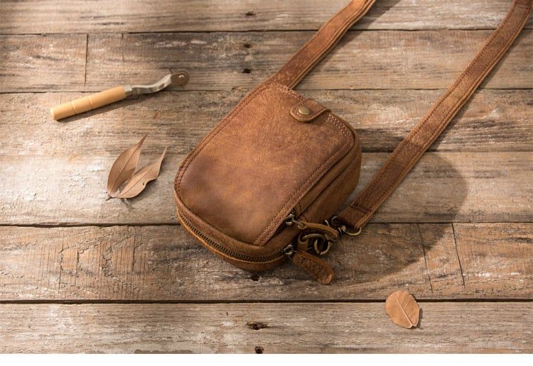 Túi da bò thật nhỏ gọn Berry & Ken RETRO - Classic edition SBM113