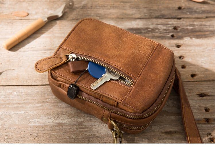 Túi da bò thật Berry & Ken RETRO mini nhỏ gọn Classic edition SBM103