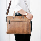 Cặp công sở Da Bò VEG Nhập Khẩu Retro chứa laptop Business Edition SBM96