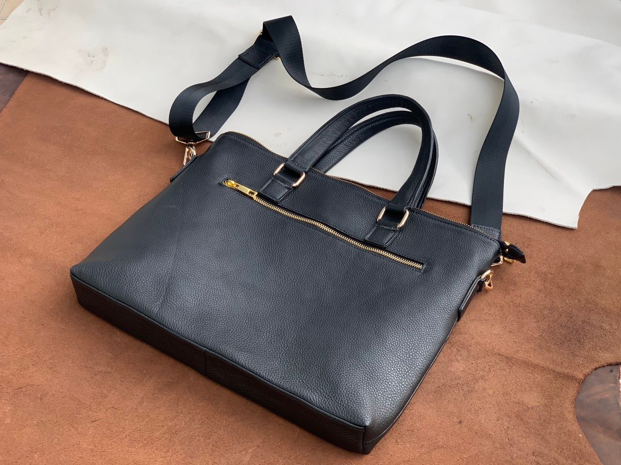 Cặp Da Công Sở Đựng Laptop & Hồ Sơ Da Bò Hạt TUDA SBM338