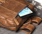 Balo Du Lịch Da Bò Thật RETRO Chứa Laptop Đa Chức Năng BPL311