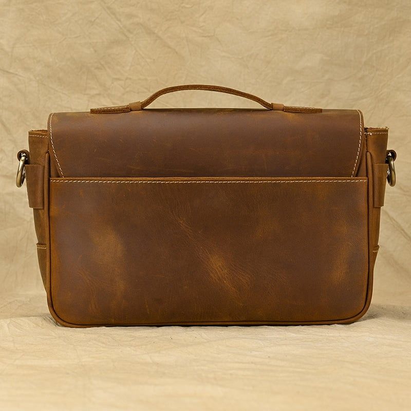 Túi Hộp Da Bò Sáp Italy đựng máy ảnh Đeo Chéo & Xách Tay Cổ Điển SBM353