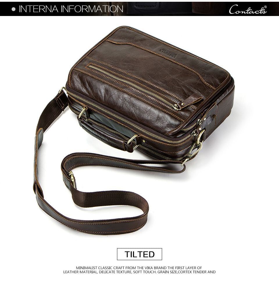 Túi Da Bò PULL UP Nhập Khẩu Đeo Chéo & Xách Tay Đựng iPad Classic SBM323