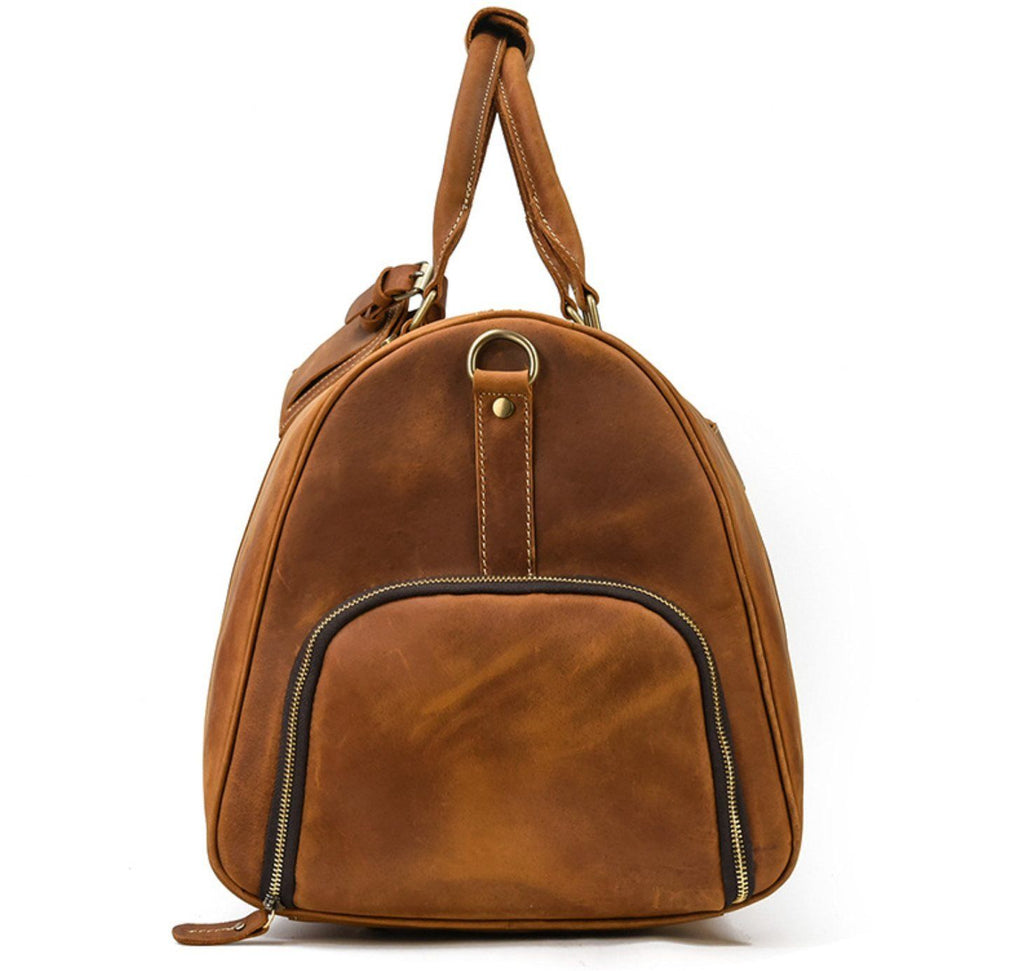 Túi Du Lịch Đa Năng Da Bò Sáp Nhập Khẩu Có Ngăn Chứa Giầy TBL306