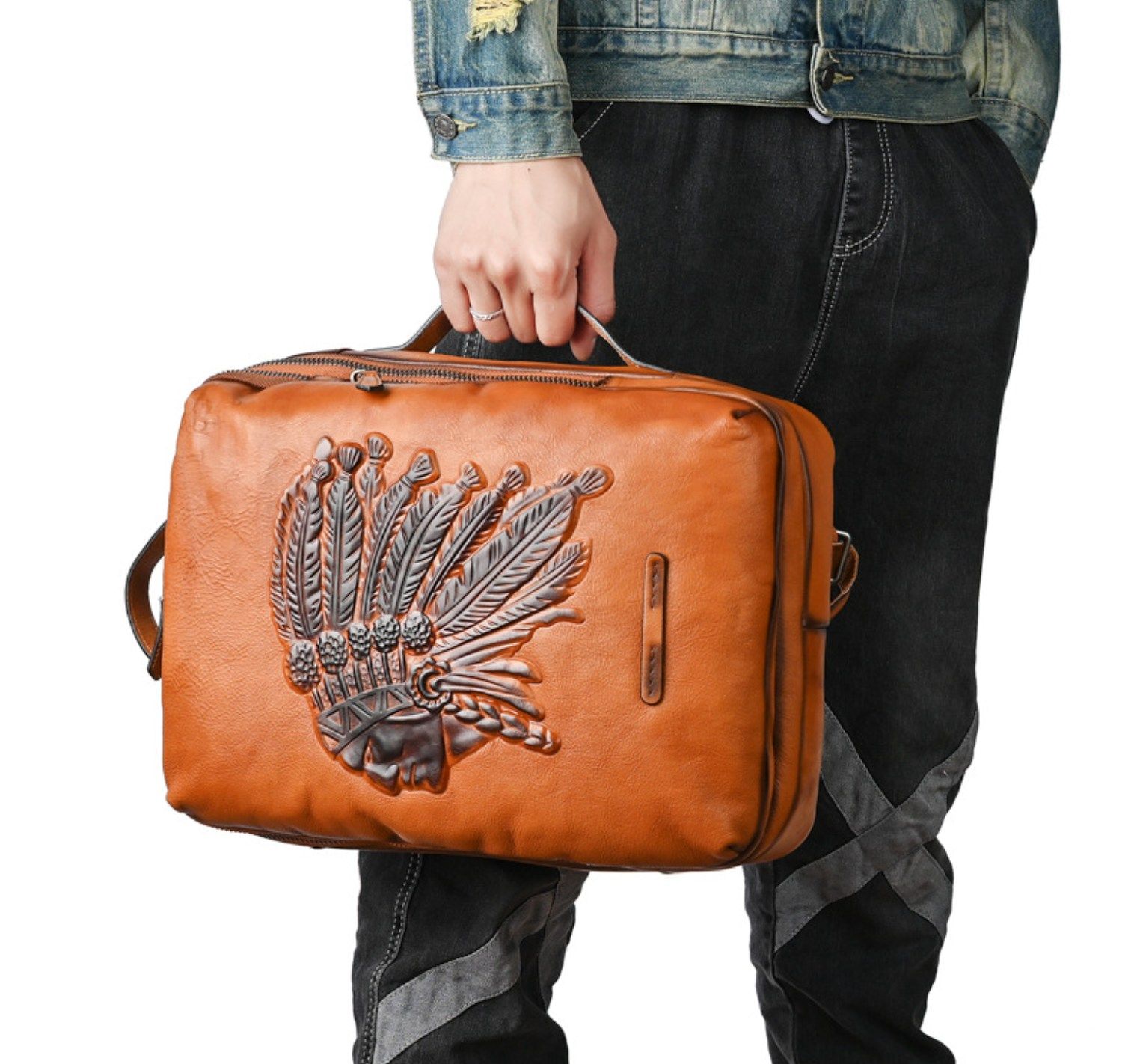 Balo Da Bò VEG Patina Italy Handmade Cao Cấp Đa Chức Năng BPL380