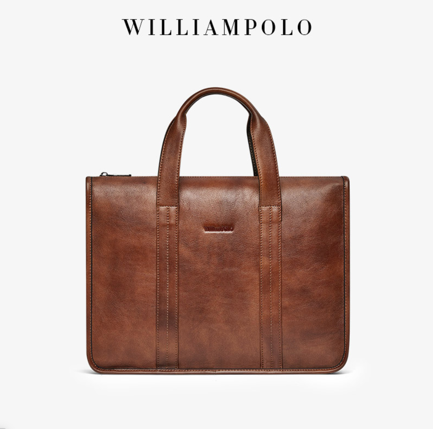 Cặp Da Bò VEG Patina Ý Cao Cấp Xách Tay Đựng Laptop & Hồ Sơ Bussiness Men SBM280