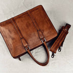 Cặp Da Bò VEG Patina Italy Cao Cấp Xách Tay Đựng Laptop & Hồ Sơ Bussiness Men SBM282