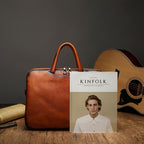 Cặp Da Bò VEG Italy Nhập Khẩu Xách Tay Đựng Laptop & Hồ Sơ Bussiness Men SBM242