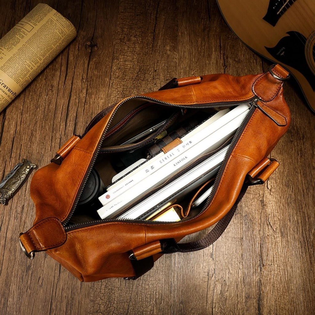 Túi Du Lịch Cá Nhân Da Bò VEG Patina Italy Nhập Khẩu TBL250