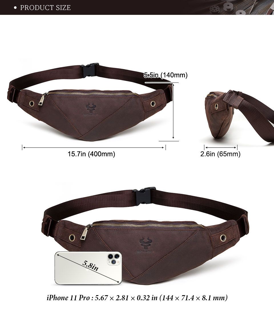 Túi Da Bò Thật Đeo Chéo Ngực Và Thắt Lưng Nhỏ Gọn SBM211