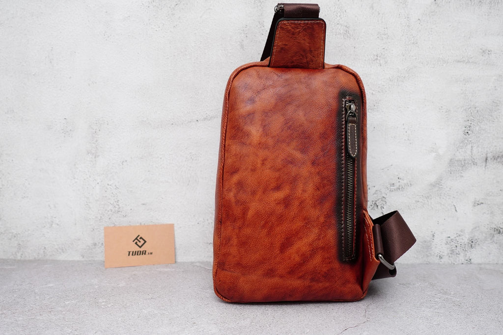 Túi Da VEG Italy Nhập Khẩu Đeo Chéo Trước Ngực VINTAGE TUDA SBM184