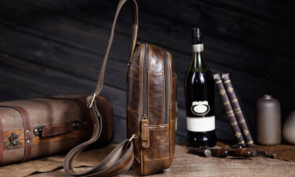 Túi Da Bò VEG Nhập Khẩu Đeo Chéo Trước Ngực Cobbler Legend TUDA SBM178