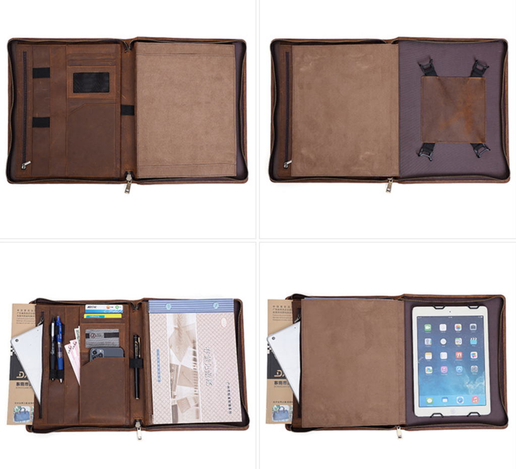 Cặp da bò thật cầm tay đa năng RETRO, đựng ipad phong cách doanh nhân CLH160