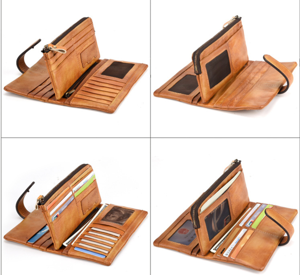 Ví Dài Cầm Tay Da Bò Thật Berry & Ken W119