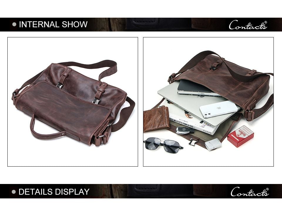 Cặp Da Bò Thật Đựng Laptop & Hồ Sơ Classic Edition TUDA SBM366