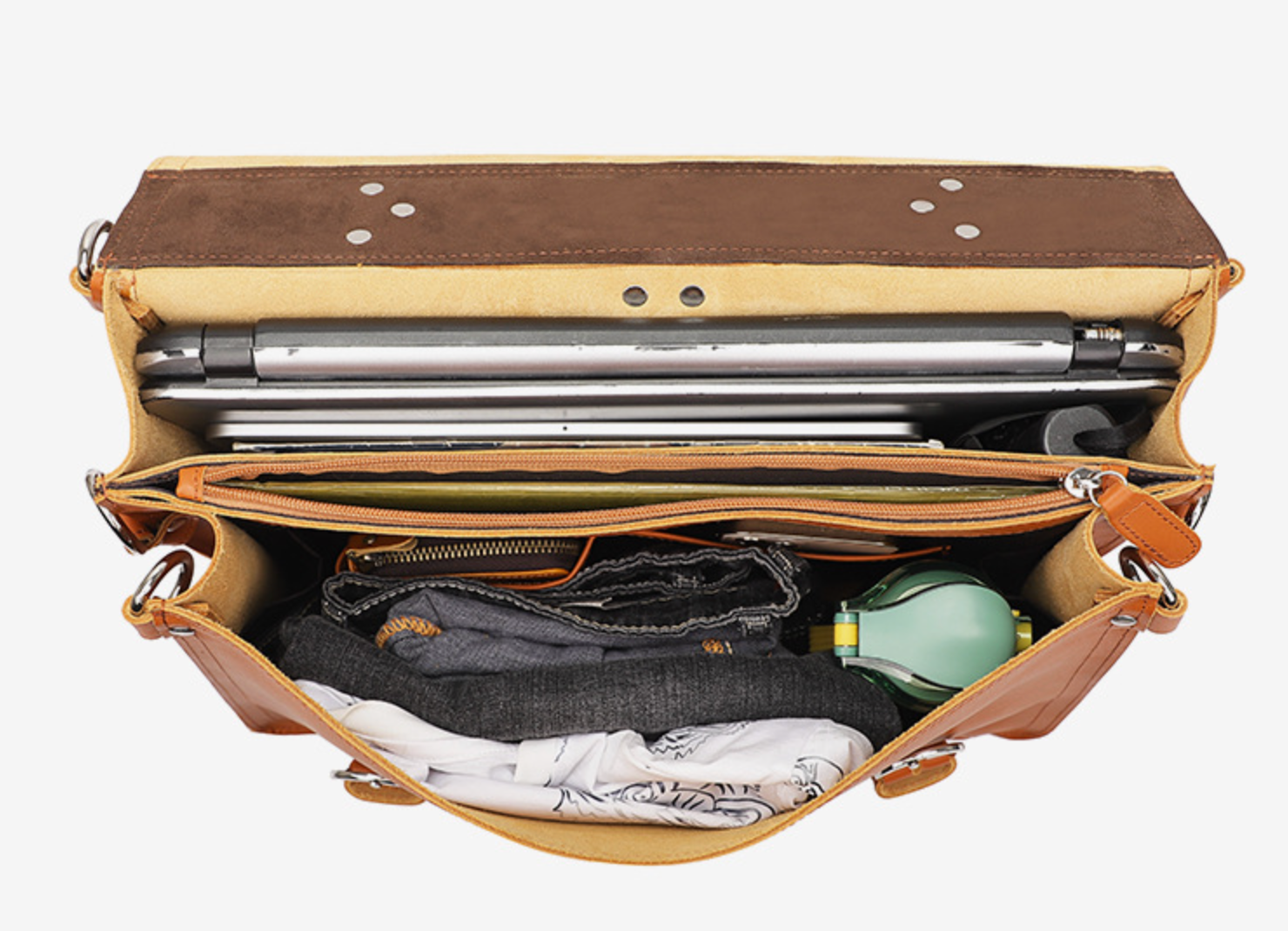 Cặp Da Doanh Nhân Cao Cấp Đựng Laptop & Hồ Sơ Đa Năng VINTAGE TUDA SBM337