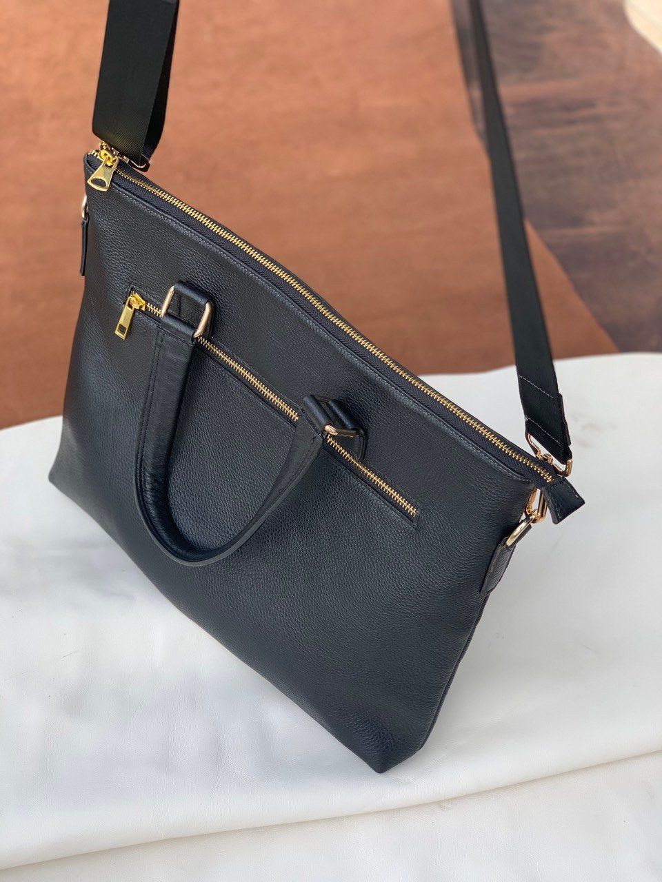 Cặp Da Công Sở Đựng Laptop & Hồ Sơ Da Bò Hạt TUDA SBM338