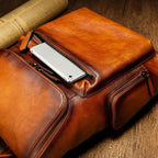 Balo Du Lịch Da Bò VEG Patina Ý Chứa Laptop Đa Chức Năng BPL315