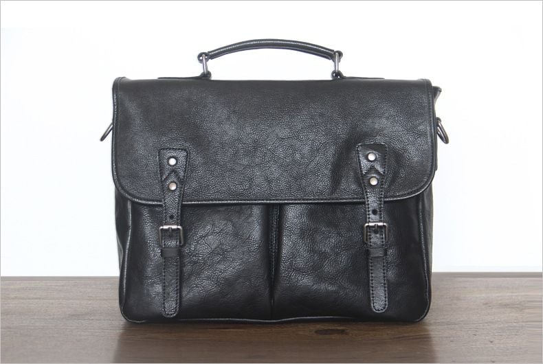 Cặp Da Bò VEG Patina Italy Cao Cấp Xách Tay Đựng Laptop & Hồ Sơ Bussiness SBM356