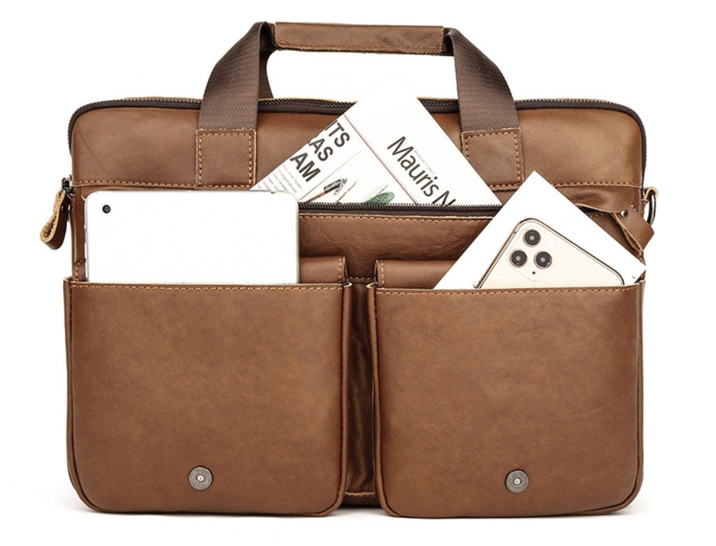 Cặp Da Công Sở Da Bò Thật Đựng Laptop SBM294