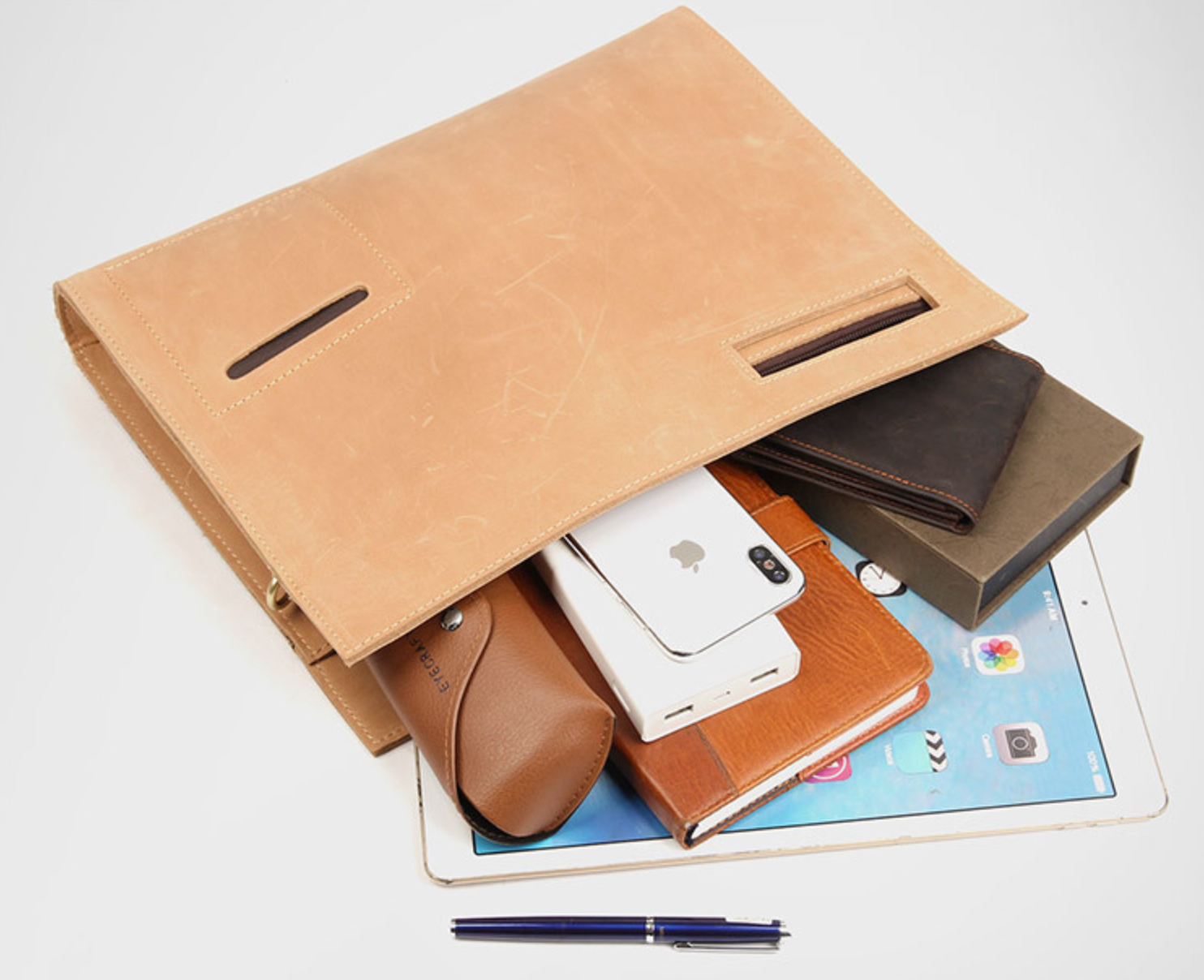 Túi Da Bò Thật Đeo Chéo & Cầm Tay Đựng iPad Special Edition SBM298