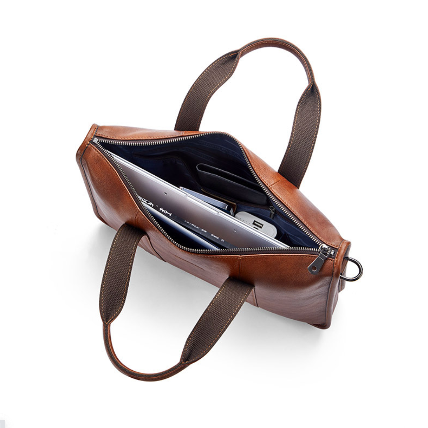 Cặp Da Bò VEG Patina Ý Cao Cấp Xách Tay Đựng Laptop & Hồ Sơ Bussiness Men SBM280