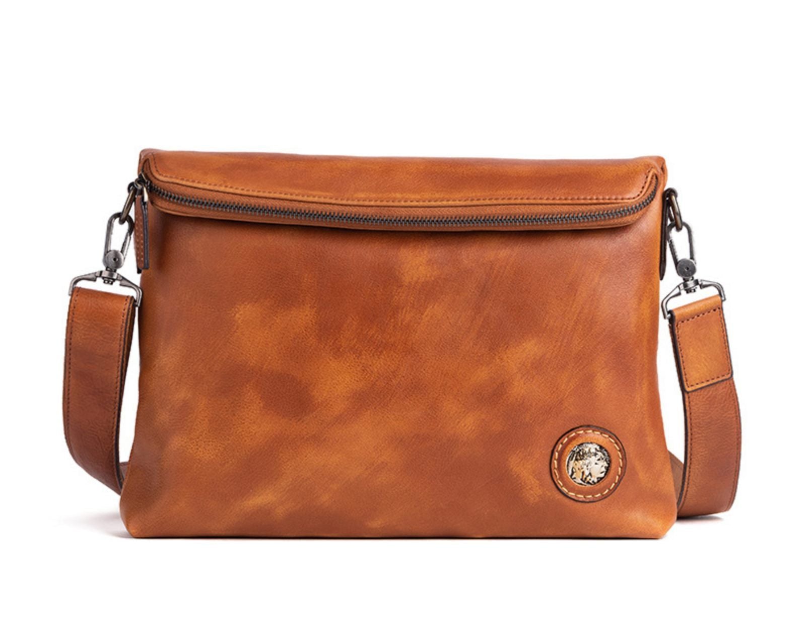 Túi Đeo Chéo Đựng iPad Da Bò VEG Patina Nhập Khẩu - Classic SBM252