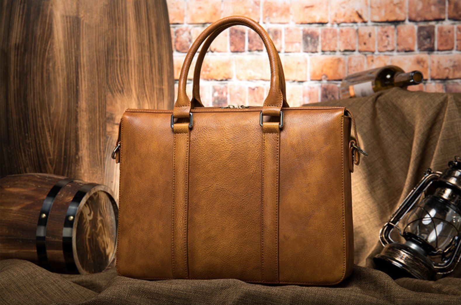 Cặp Da Bò VEG Patina Ý Cao Cấp Xách Tay Đựng Laptop & Hồ Sơ Bussiness Men SBM257