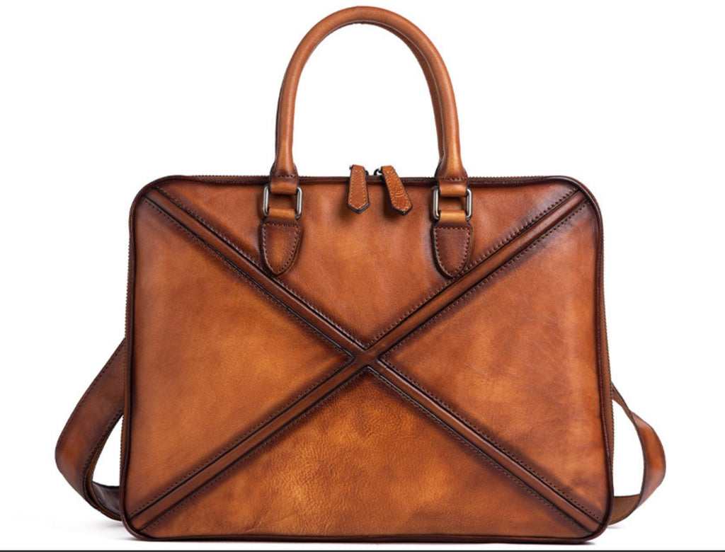 Cặp Da Bò VEG Italy Cao Cấp Xách Tay Đựng Laptop & Hồ Sơ Bussiness Men SBM243