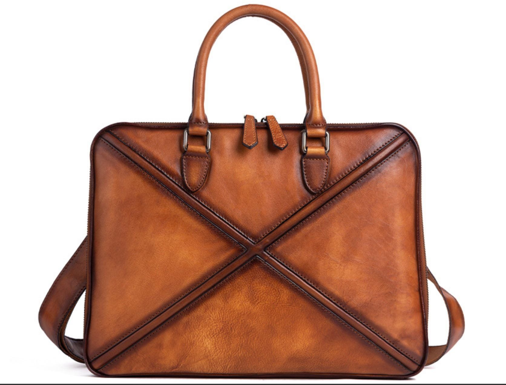 Cặp Da Bò VEG Italy Cao Cấp Xách Tay Đựng Laptop & Hồ Sơ Bussiness Men SBM243