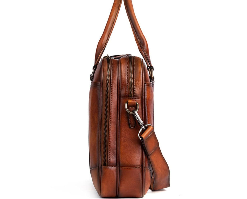 Cặp Da Bò VEG Italy Cao Cấp Xách Tay Đựng Laptop & Hồ Sơ Bussiness Men SBM244