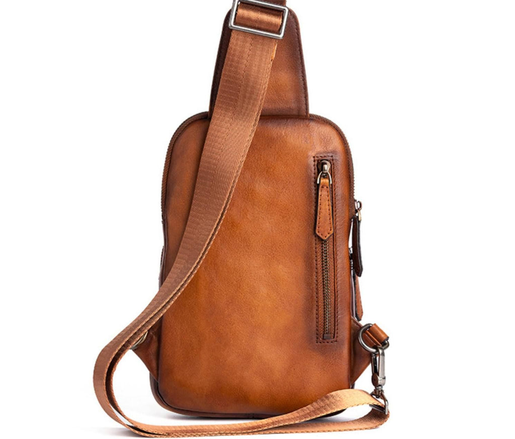 Túi Da Bò VEG Italy Cao Cấp Đeo Chéo Trước Ngực VINTAGE SBM246